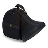 Gigbag Greenline für Waldhorn mit festem Schall mit Gebr. Alexander Logo, Vorderseite, Farbe schwarz